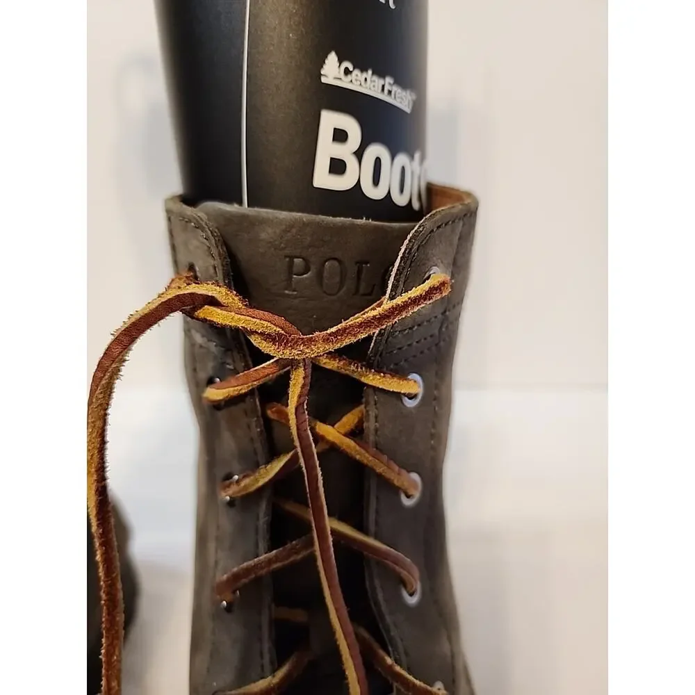 Polo Ralph Lauren Ranger Buckle Boots Mens Grey/Olive Nubuck Leather Sz 13